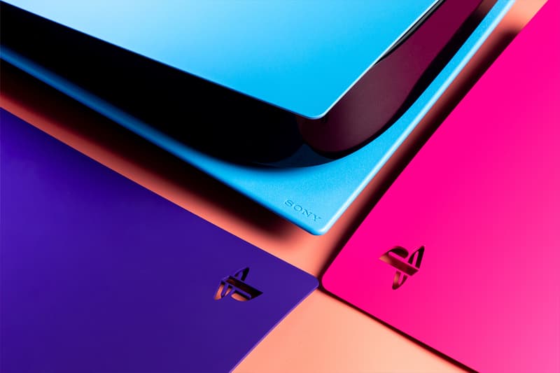 Sony PlayStation 5 Console Covers Closer Look Release Info Starlight Blue Nova Pink Galactic Purple Interactive Entertainment