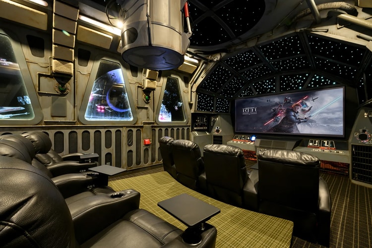 Listing: This $15 Million USD Mansion Features a Replica Millennium Falcon Home Movie Theater