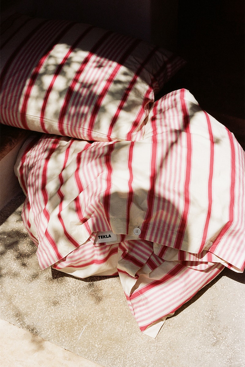 tekla fabrics high summer collection release detail terry towelling bedding percale sleepwear