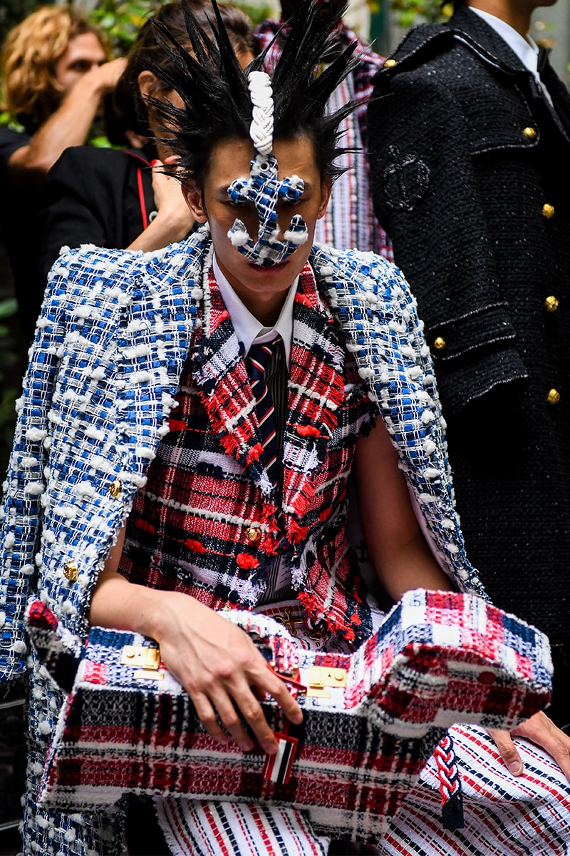 Thom Browne SS23 Collection Fetishizes Punk Thom Browne Spring/Summer 2023 Collection Backstage first look jockstraps anchor coverage nyc fashion unisex