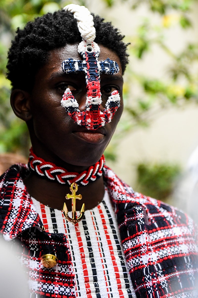 Thom Browne SS23 Collection Fetishizes Punk Thom Browne Spring/Summer 2023 Collection Backstage first look jockstraps anchor coverage nyc fashion unisex