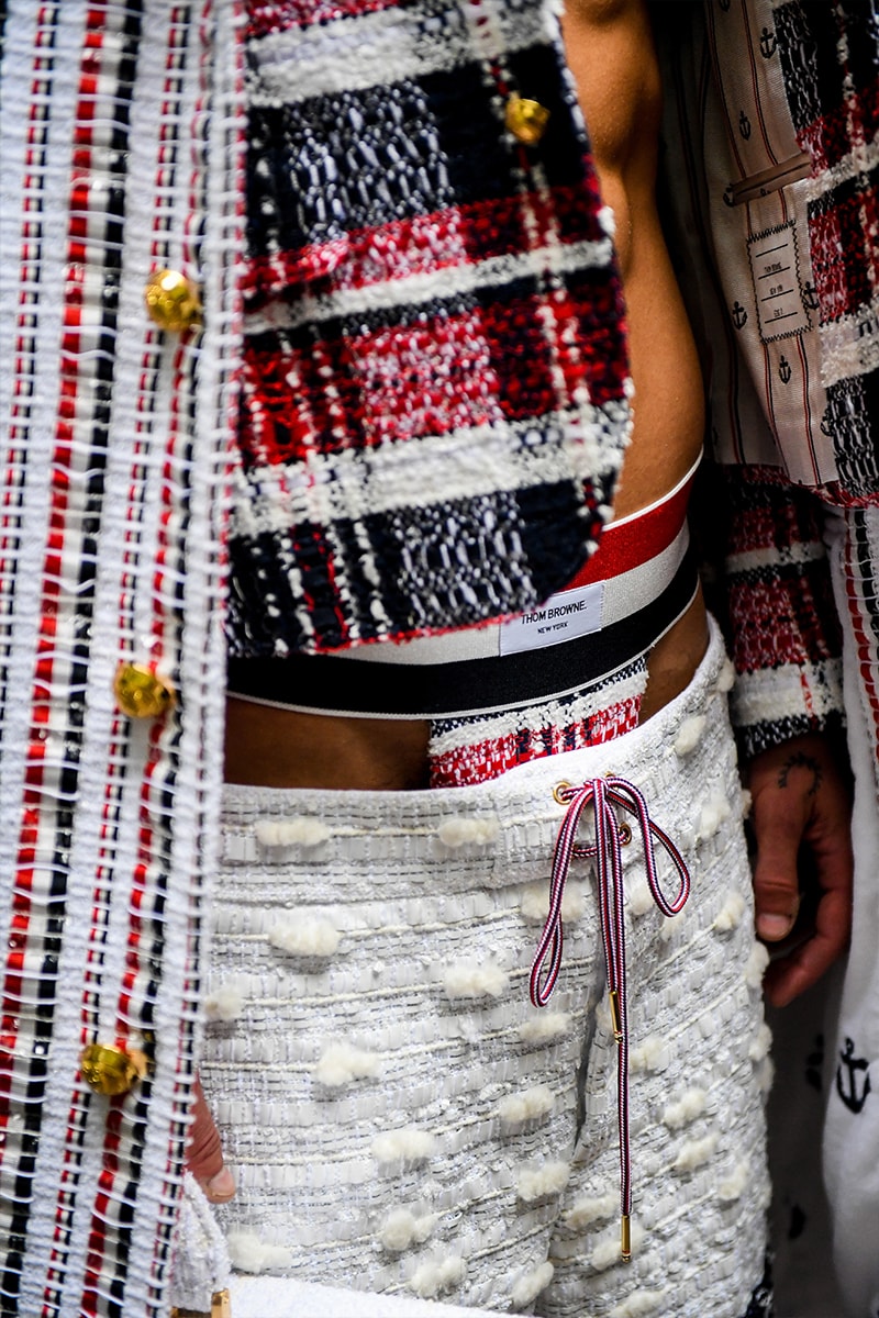 Thom Browne SS23 Collection Fetishizes Punk Thom Browne Spring/Summer 2023 Collection Backstage first look jockstraps anchor coverage nyc fashion unisex