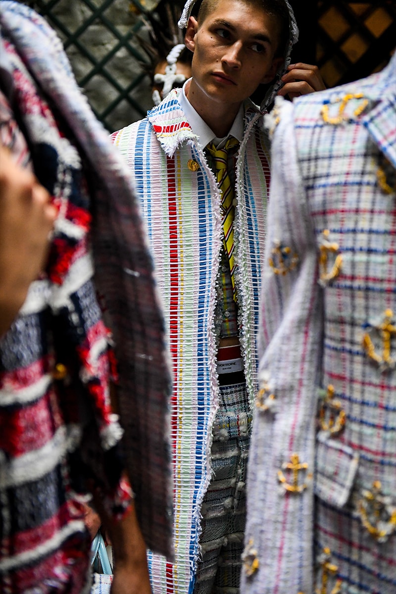 Thom Browne SS23 Collection Fetishizes Punk Thom Browne Spring/Summer 2023 Collection Backstage first look jockstraps anchor coverage nyc fashion unisex