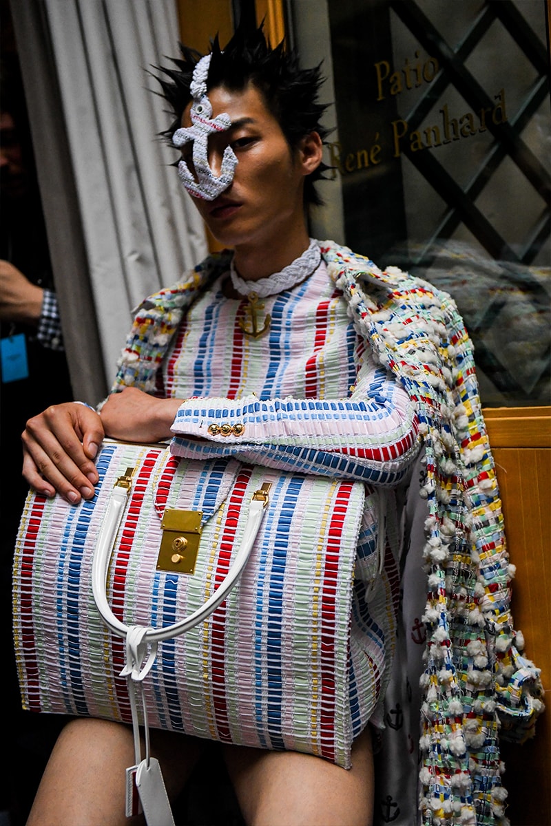 Thom Browne SS23 Collection Fetishizes Punk Thom Browne Spring/Summer 2023 Collection Backstage first look jockstraps anchor coverage nyc fashion unisex