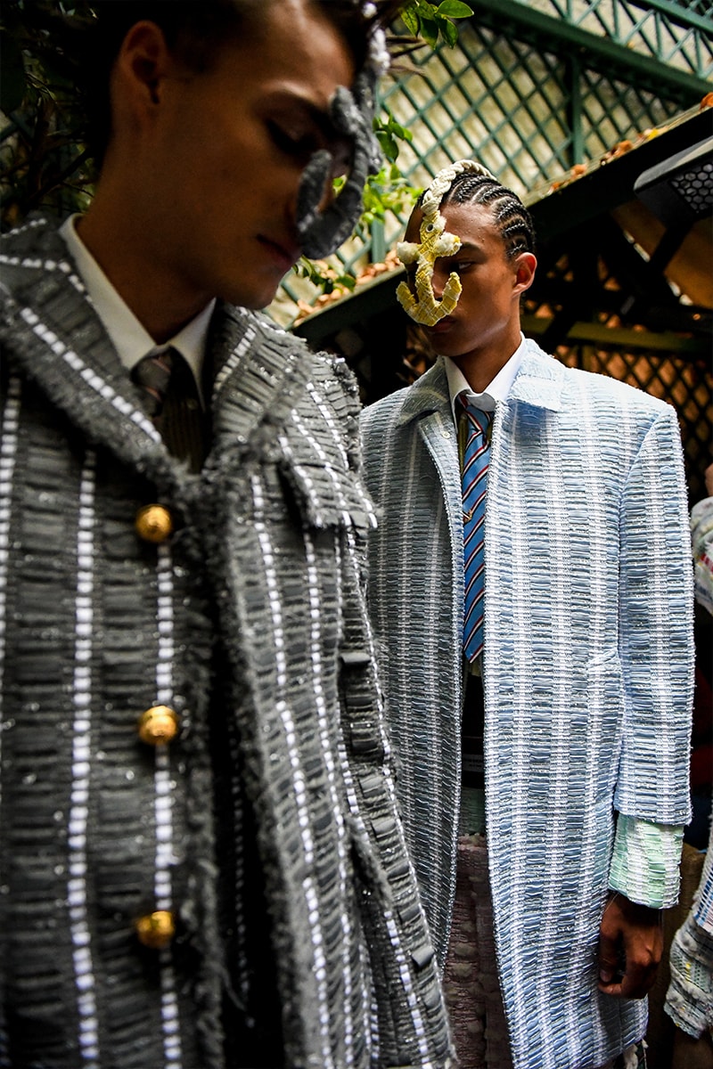 Thom Browne SS23 Collection Fetishizes Punk Thom Browne Spring/Summer 2023 Collection Backstage first look jockstraps anchor coverage nyc fashion unisex