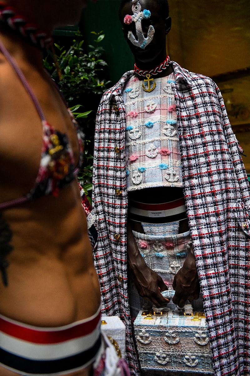 Thom Browne SS23 Collection Fetishizes Punk Thom Browne Spring/Summer 2023 Collection Backstage first look jockstraps anchor coverage nyc fashion unisex