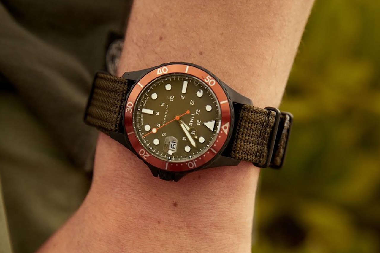 Olive Green Dial and Gunmetal Case Bring Military Feel To Timex Navi Diver
