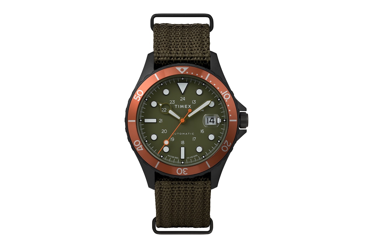 Olive Green Dial and Gunmetal Case Bring Military Feel To Timex Navi Diver