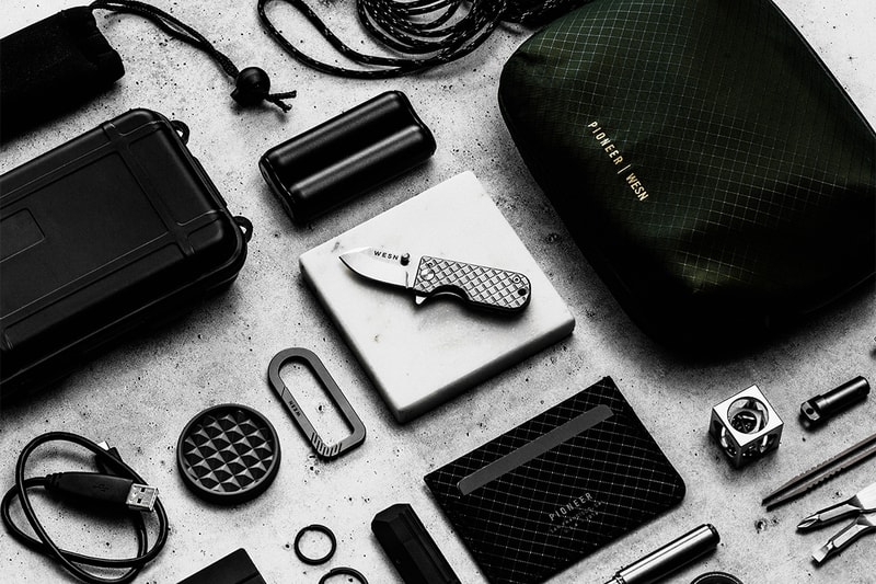 wesn pioneer carry collaboration microblade global pouch edc everyday carry limited edition set 99 s35vn steel titanium 10xd ripstop fabric 