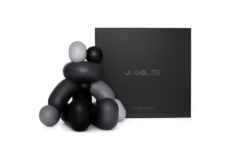 Yoon Hyup 'Juggler' White Black Art Collectible Figure