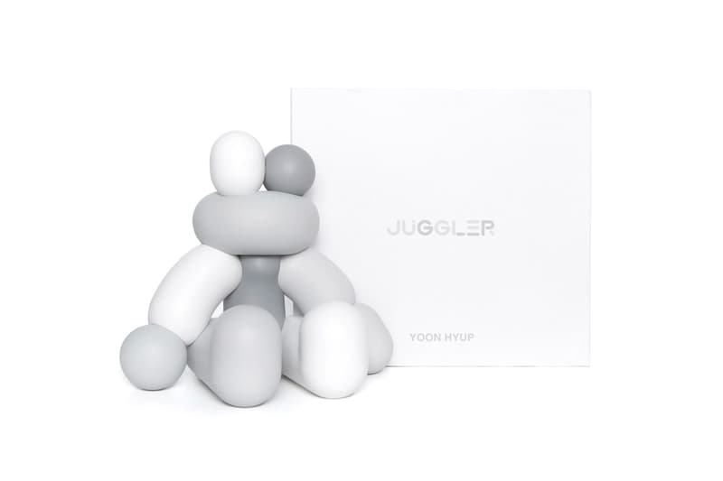 Yoon Hyup 'Juggler' White Black Art Collectible Figure