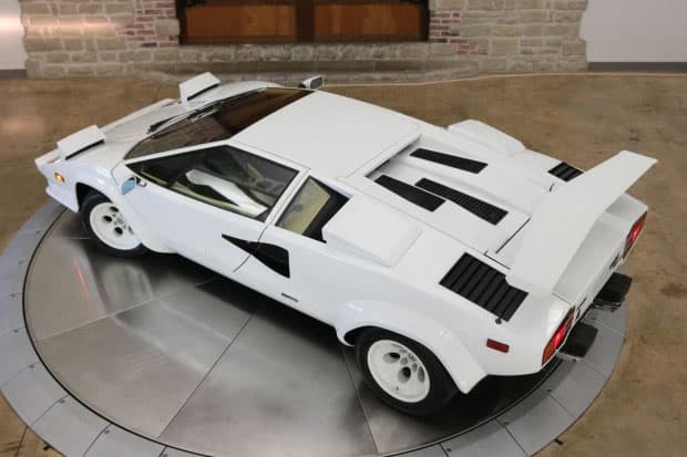 1988 lamborghini countach 5000 QV from the wolf of wall street up for sale 610 examples quattrovalvole white tan leather upholstery 