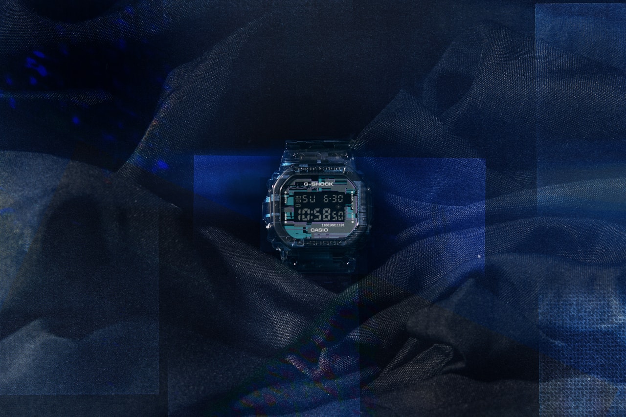 タフな時計を数多くラインナップするG-ショックから“デジタルグリッチ”コレクションがローンチ G-SHOCK Digital Glitch Series Range Timepieces Watches Lookbook DW-5600 GA-2200 Graphic Distorted Design GA-2100NN-1A GA-2200NN-1A DW-5600NN-1 