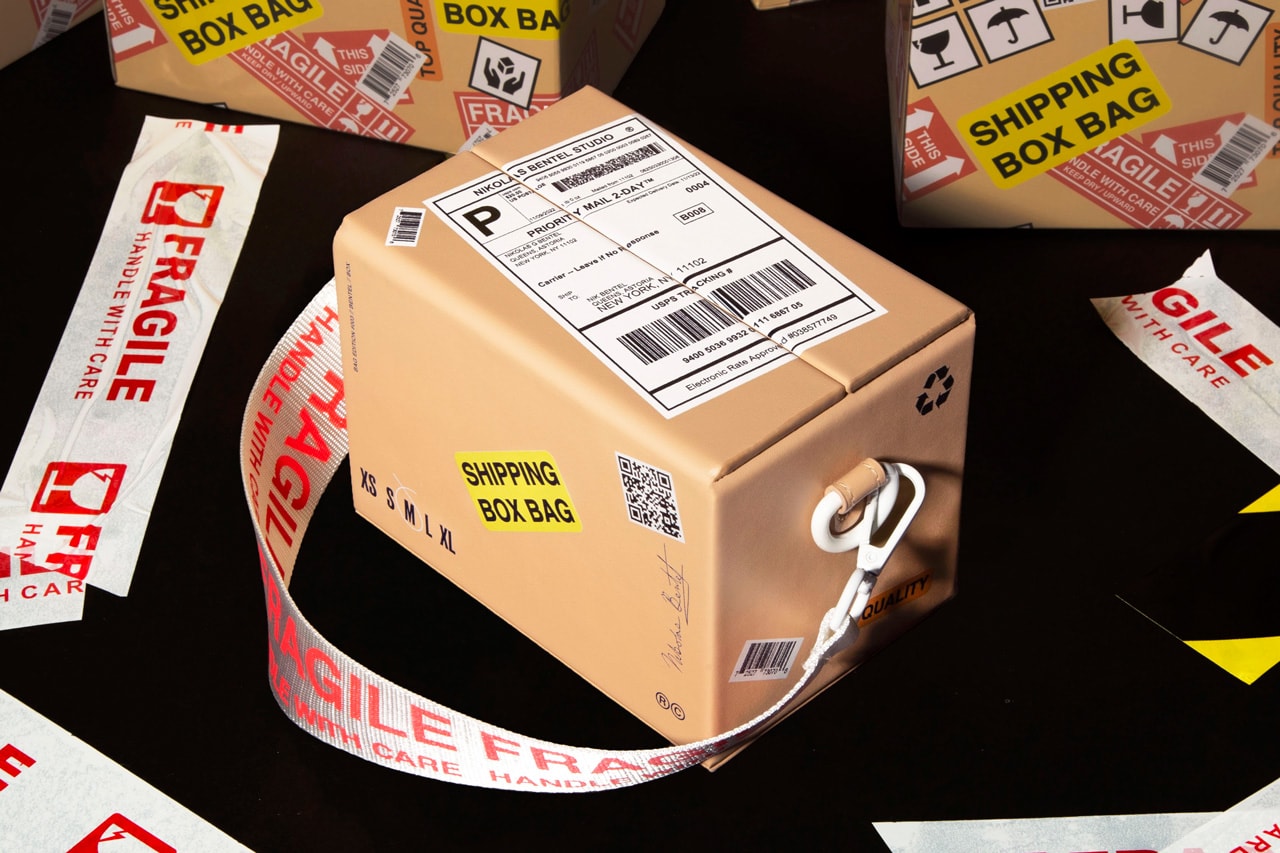 Artist Nik Bentel Debuts Limited-Edition Shipping Box Bag
