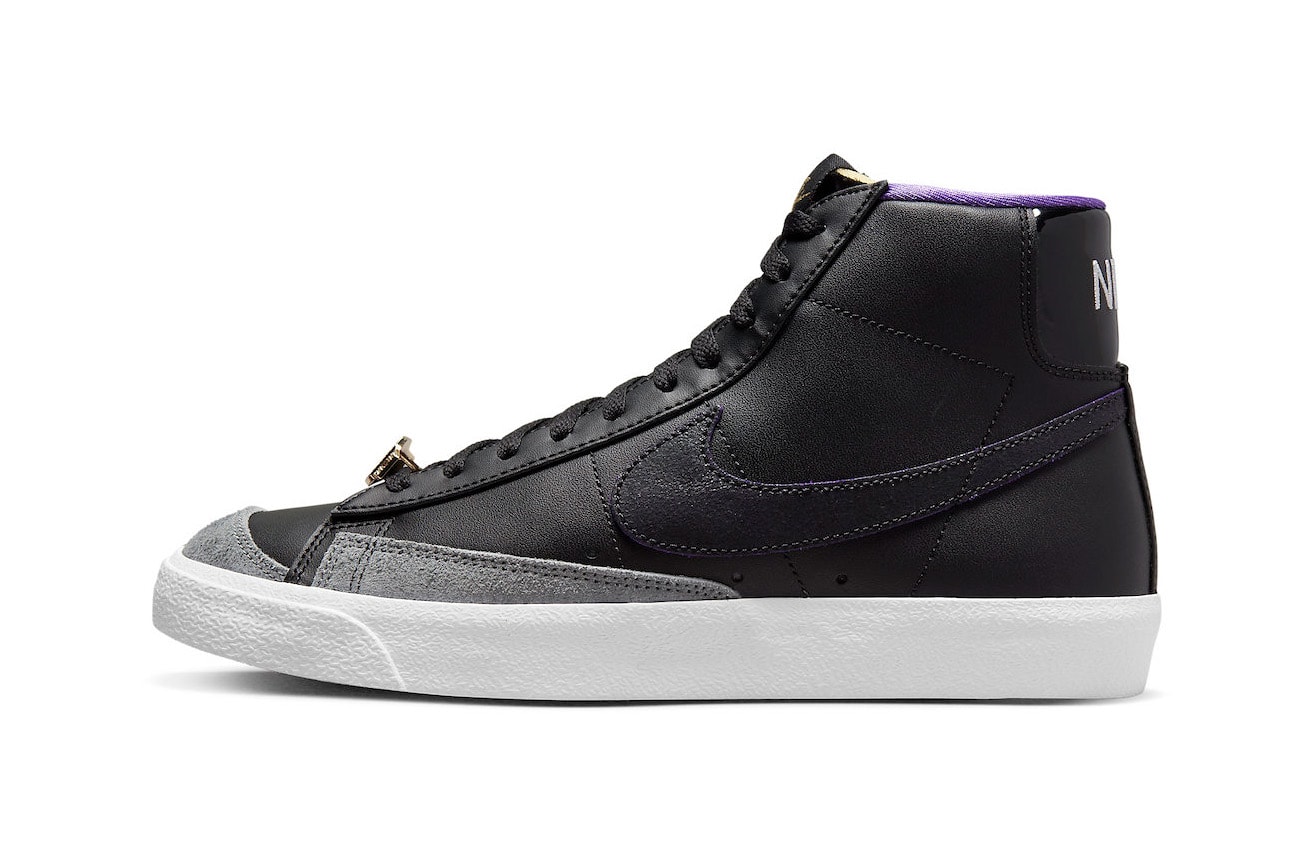 Nike Blazer Mid World Champ DQ8767-001 Official Look black grey purple leather suede