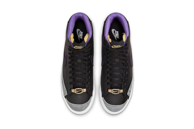 Nike Blazer Mid World Champ DQ8767-001 Official Look black grey purple leather suede