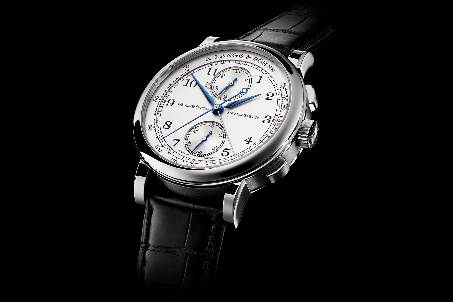 A. Lange & Söhne 1815 chronograph RATTRAPANTE platinum watch release saxon watches swiss german luxury 