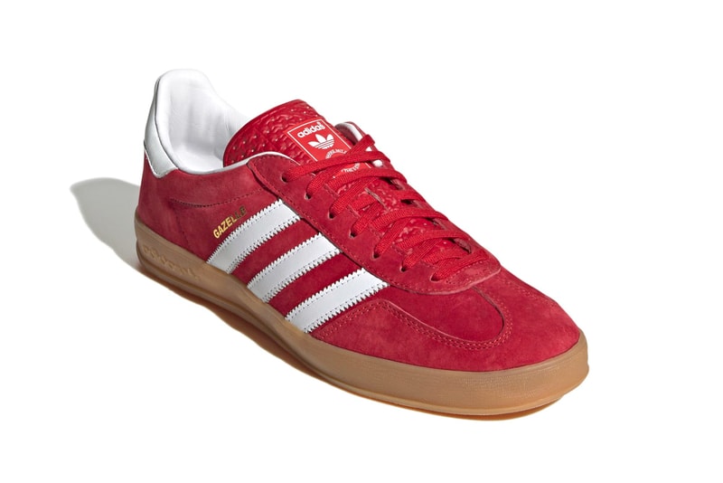 red and white adidas gazelle