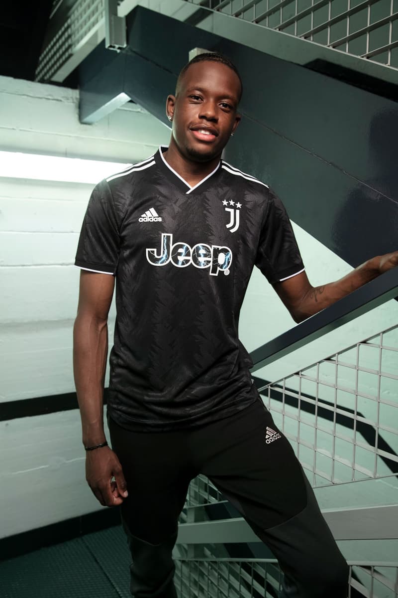 Adidas Juventus Football Soccer Away Jersey Kit Serie A Champions League Pre-Season Jeep Black White 