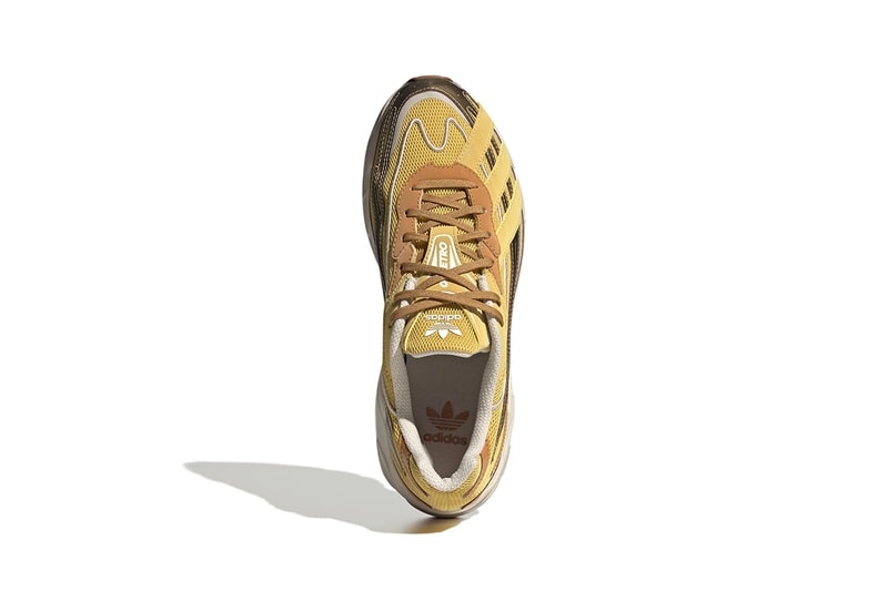 adidas Orketro Pyrite / Mesa GX3133 GX3126 Bliss / Cloud White / Bright Blue Release Information 90s Running Retro Three Stripes 