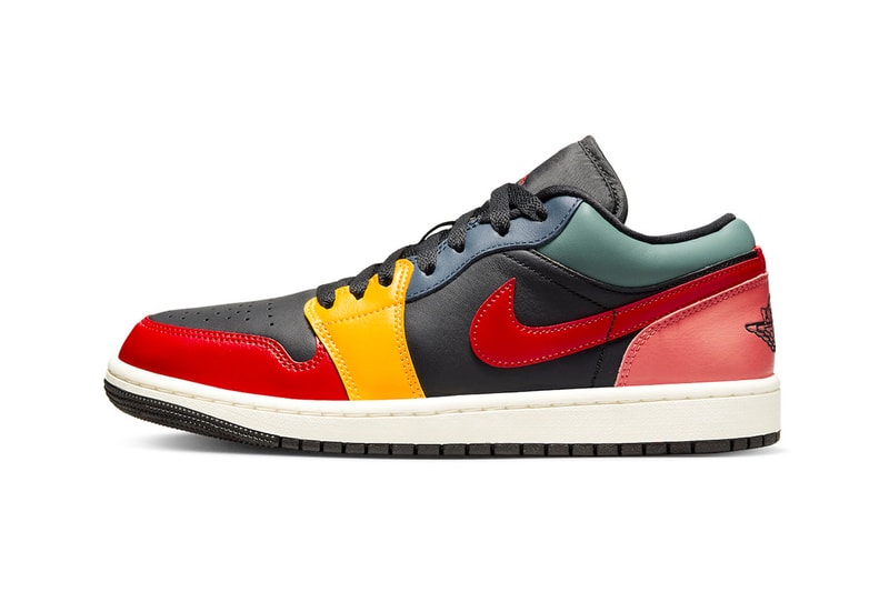 Official Look at the Air Jordan 1 Low "Black Multi" DN3739-060 fire red taxi french blue