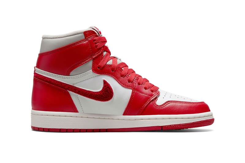 Air Jordan 1 Women’s Chenille DJ4891-061 Release Info Light Iron Ore Varsity Red Sail