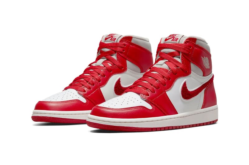 Air Jordan 1 Women’s Chenille DJ4891-061 Release Info Light Iron Ore Varsity Red Sail