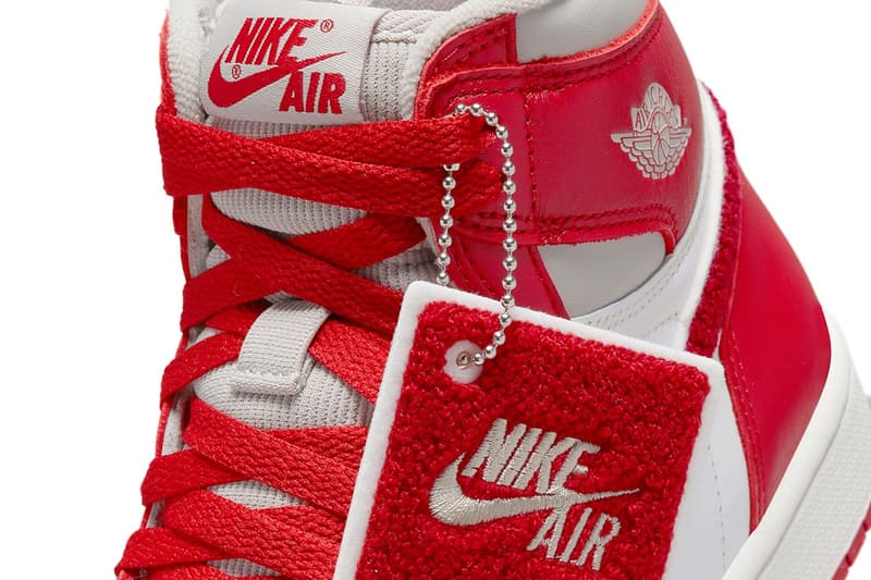 Air Jordan 1 Women’s Chenille DJ4891-061 Release Info Light Iron Ore Varsity Red Sail