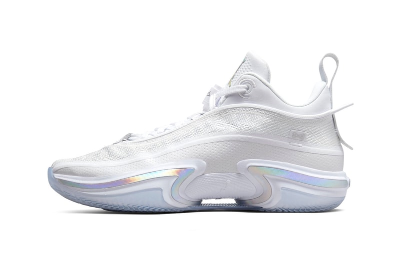 Air Jordan 36 Low Releases in "White Iridescent" for Summer 2022 DH0833-101 michael jordan brand white metallic silver nike 