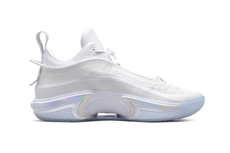 Air Jordan 36 Low Releases in "White Iridescent" for Summer 2022 DH0833-101 michael jordan brand white metallic silver nike 