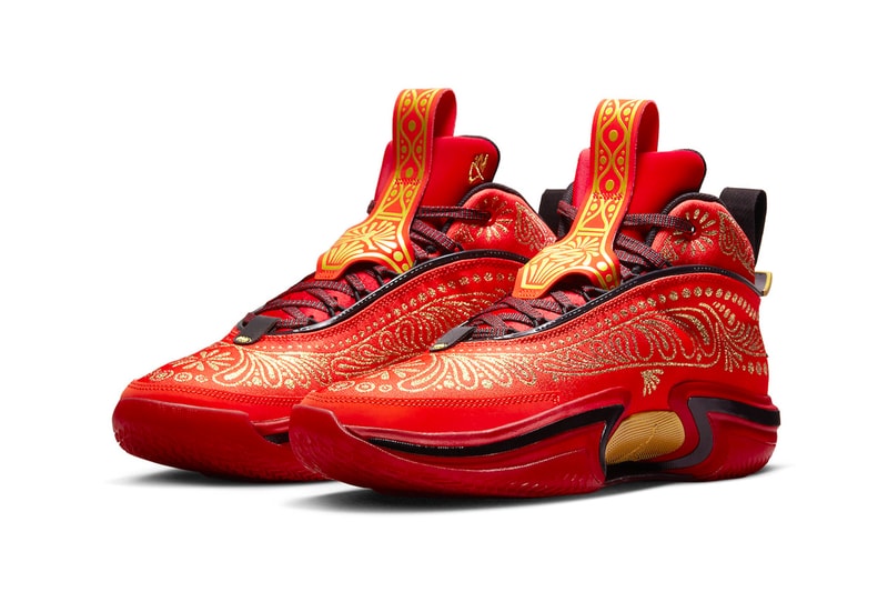 Air Jordan 36 Luka Doncic "El Matador" Has an Official Release Date DV5268-676 red gold university nike jordan brand dallas mavericks nba basketball shoes