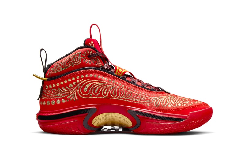 Air Jordan 36 Luka Doncic "El Matador" Has an Official Release Date DV5268-676 red gold university nike jordan brand dallas mavericks nba basketball shoes