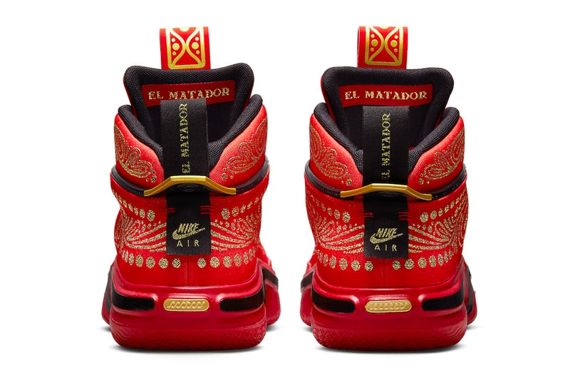 Air Jordan 36 Luka Doncic "El Matador" Has an Official Release Date DV5268-676 red gold university nike jordan brand dallas mavericks nba basketball shoes