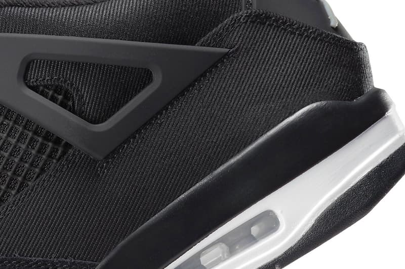 Air Jordan 4 Black Canvas Official Look Release Info DH7138-006 Date Buy Price Black Light Steel Grey White Fire Red