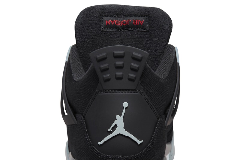 Air Jordan 4 Black Canvas Official Look Release Info DH7138-006 Date Buy Price Black Light Steel Grey White Fire Red