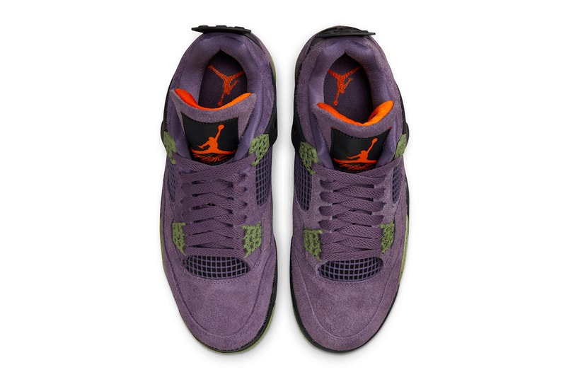 Air Jordan 4 Canyon Purple Official Look Release Info AQ9129-500 Date Buy Price WMNS Anthracite Alligator Saftey Orange