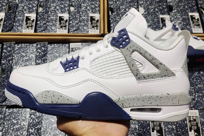 blue and gray jordan 4