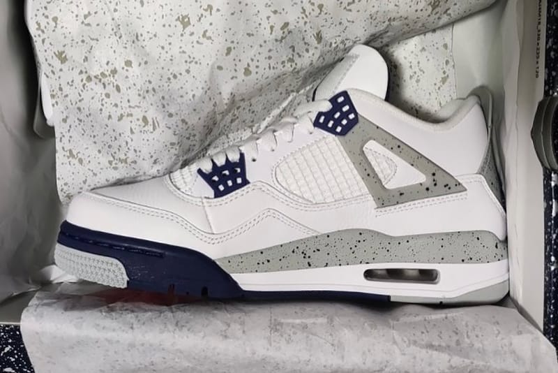 white and navy 4s