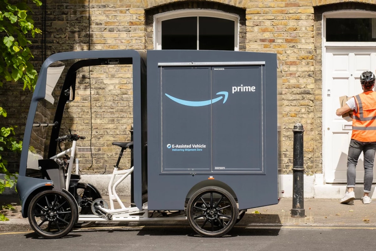 Amazon Introduces Mini-Truck-Like Electric Cargo Bikes to Make Deliveries in the UK