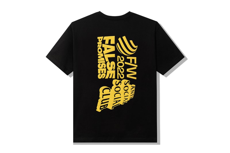ANTI SOCIAL SOCIAL CLUB FW22 FALSE PROMISES Collection Full Look Release Info Date Buy Price UNDEFEATED Collaboration 