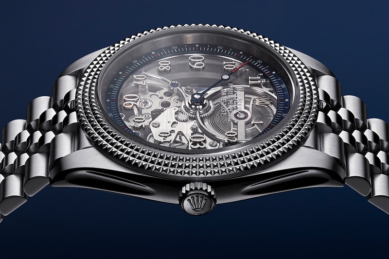 Donor Rolex DateJust Turned Into Single-Handed Watch With Sapphire Crystal Dial And Clous de Paris Bezel