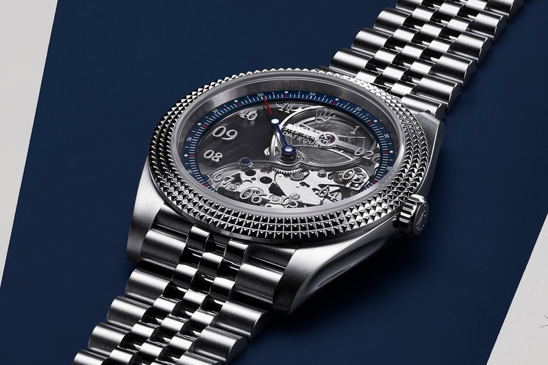 Donor Rolex DateJust Turned Into Single-Handed Watch With Sapphire Crystal Dial And Clous de Paris Bezel