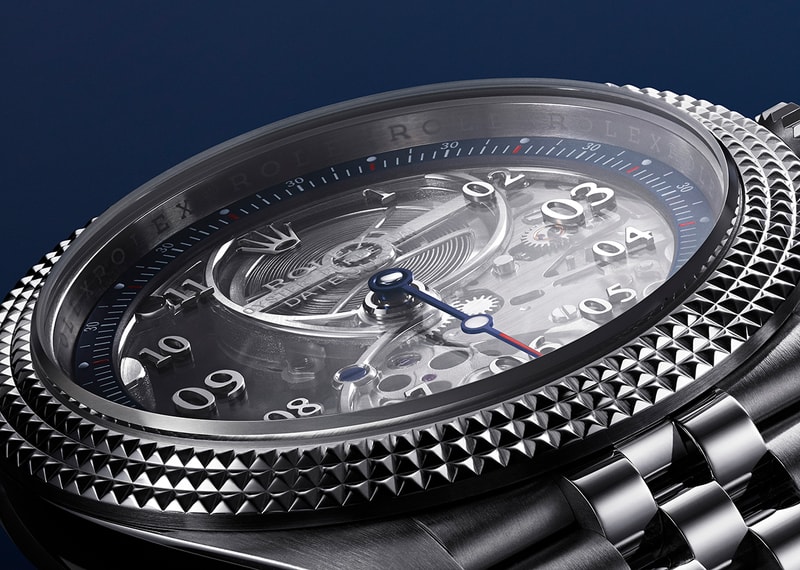 Donor Rolex DateJust Turned Into Single-Handed Watch With Sapphire Crystal Dial And Clous de Paris Bezel