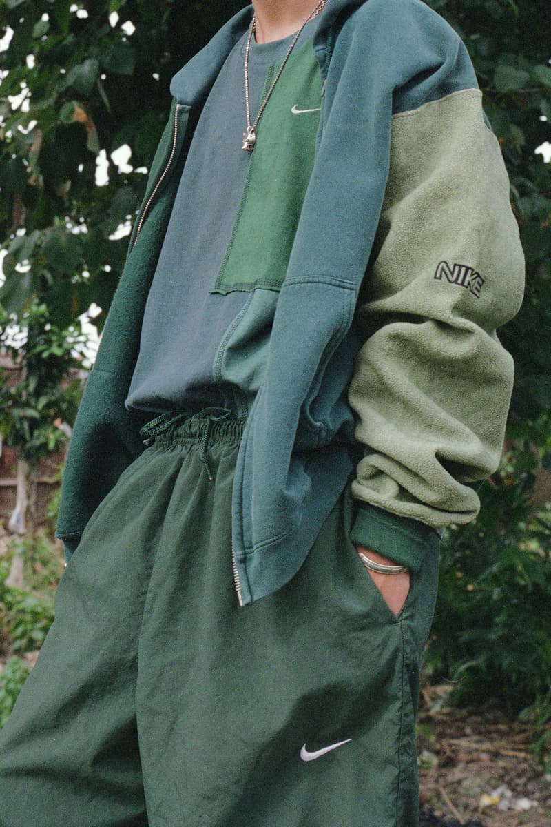 Trashmangrn, Nike, Goodwill and Billie Eilish Upcycled Capsule green tshirts pants sweatshirts