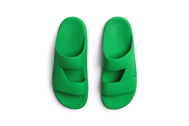 Bottega Veneta Men's "Band" Slides Parakeet Green Jute Brown Black Release Information Spring Summer 2022