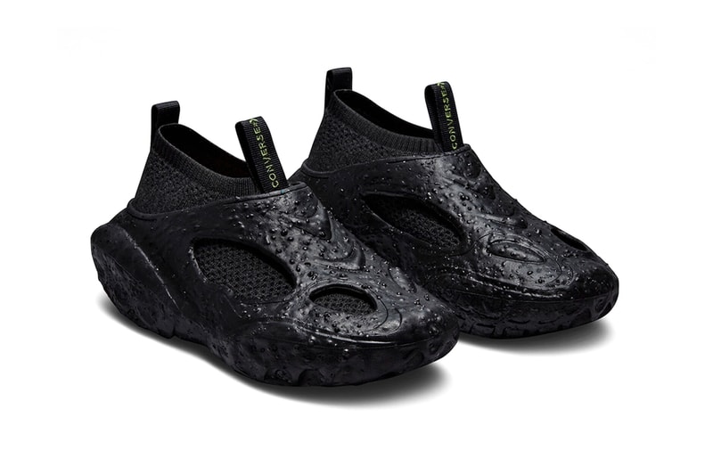 Converse Sponge Crater CX Arrives in an All-Black Iteration a-cold-wall cx foam underfoot egg-crate flat-knit upper promote breathability spandex collar all-star