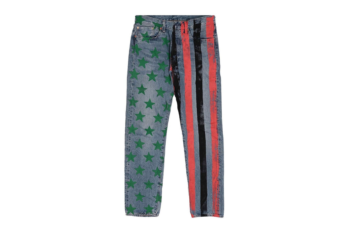 CPFM Denim Tears Jimi Hendrix Independence Day July 4 The Star-Spangled Banner Levis cactus plant flea market american flag jeans jackets green black red release info date price