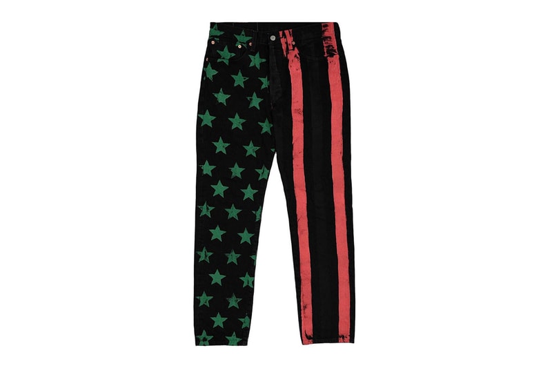 CPFM Denim Tears Jimi Hendrix Independence Day July 4 The Star-Spangled Banner Levis cactus plant flea market american flag jeans jackets green black red release info date price