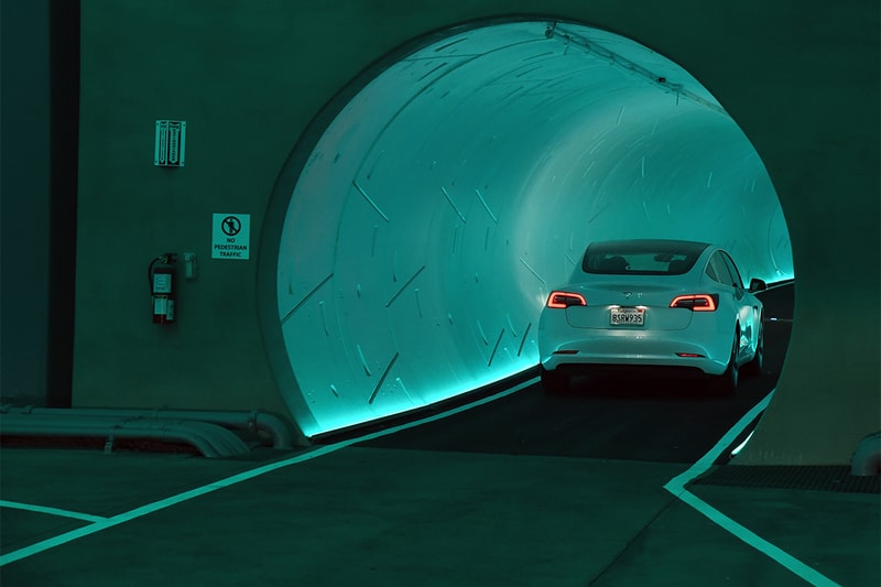 elon musk tesla the boring company las vegas convention center loop strip stations opening stops subway 