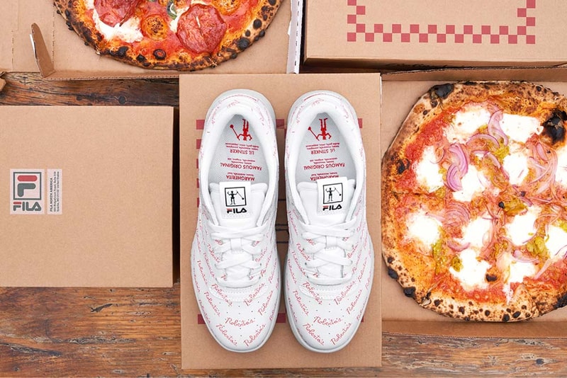 FILA Teams Up with Iconic NYC Pizzerias for Sneaker Collection white red green black grey 